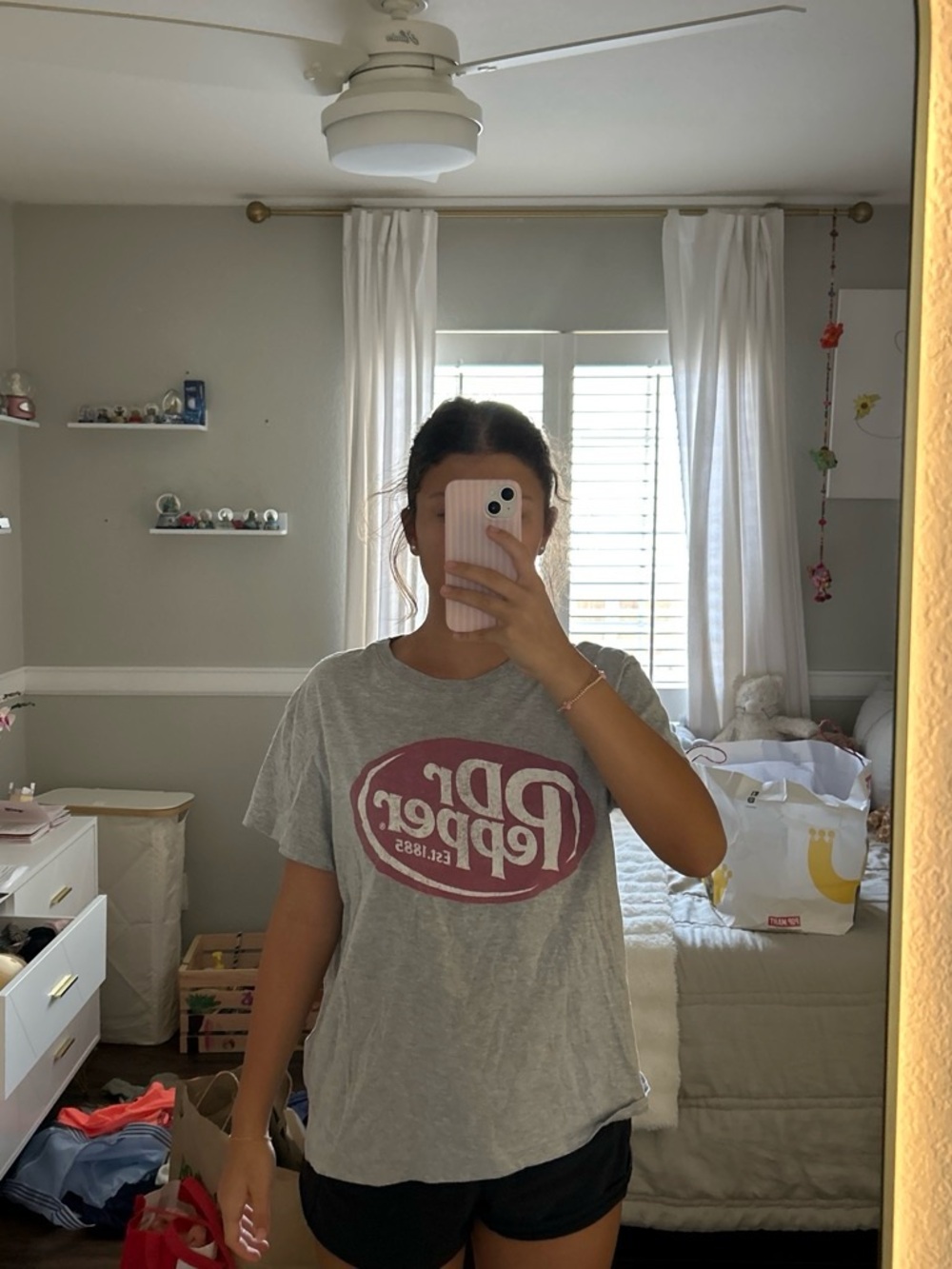 Dr Pepper Logo Gray Graphic Tee